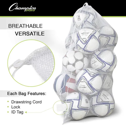 Vista 3 de Champion Sports Equipment Bag, Mesh, 24" X 48