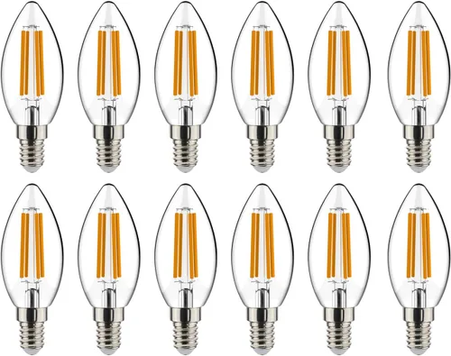 Vista 12 de helloify Bombilla LED Edison B11 regulable vintage, equivalente a 60 W, alto brillo, luz blanca cálida de 2500 K, vidrio ámbar, estilo Ámbar-2500k