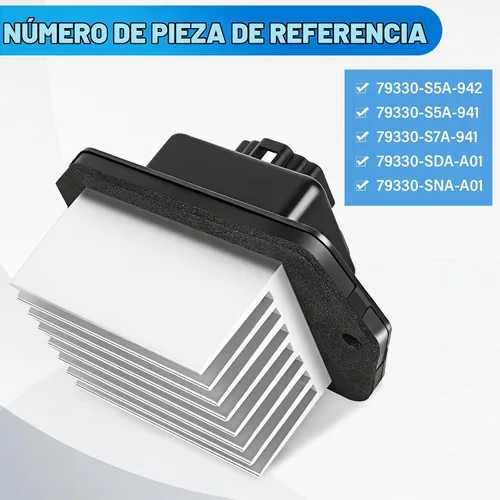 Vista 2 de Resistencia del motor del ventilador HVAC para Honda Accord Civic CR-V Acura RDX TSX Fits Element Odyssey Pilot, Replaces 79330-S5A-942