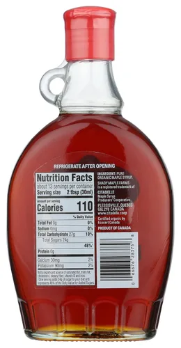 Vista 4 de Shady Maple Farms Jarabe de arce orgánico de grado A, 12.7 fl oz