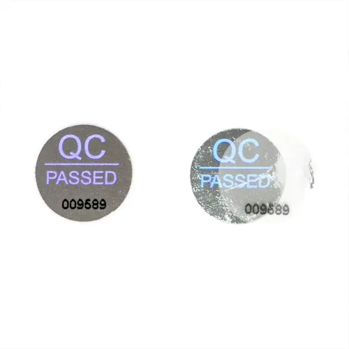 Vista 3 de GQYH - 1500 sellos plateados de alta seguridad a prueba de manipulaciones, etiquetas de holograma con numeración de serie única de 0.4 pulgadas, GQYH