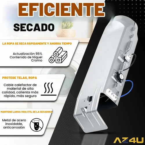 Vista 4 de Elemento calefactor de secadora apto para Samsung DV448AEP/XAA DV448AEP