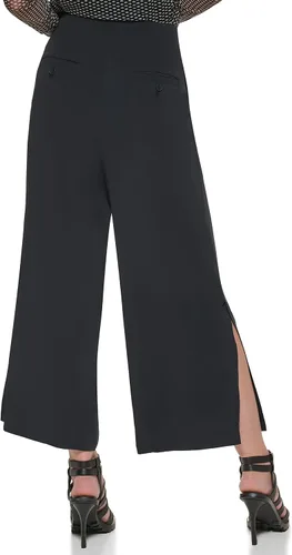Vista 4 de DKNY Pantalón corto con botones y abertura lateral para mujer
