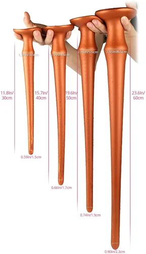 Vista 5 de Plug Anal Consolador Súper Largo de Silicona Líquida Flexible Plug Anal para Hombres y Mujeres