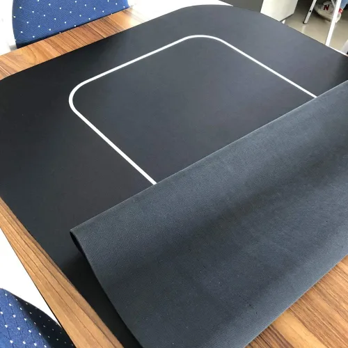 Vista 6 de Yuanhe 70 "x 35" Rectángulo portátil Sure Stick Espuma de goma Poker Mesa de Poker Layout Mat (Negro)