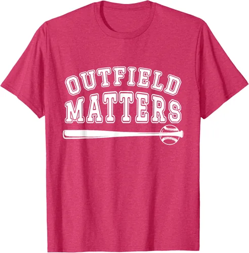 Vista 22 de Playing Baseball Outfield Matters - Camiseta Baseball Outfields Funny, Rojo