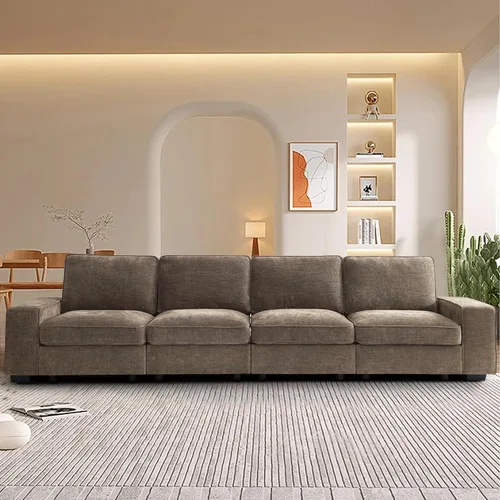 Vista 26 de TEKAMON - Sofá modular de 73" con almacenamiento en el asiento, sofá biplaza moderno de tela de chenilla para sala de estar, oficina, apartamento