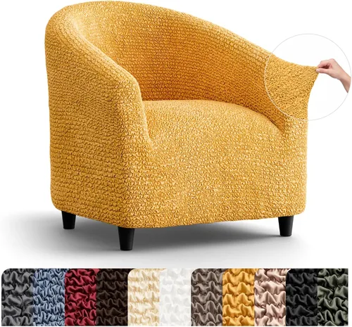Vista 11 de PAULATO BY GA.I.CO. Funda elástica para sillón de 1 pieza, funda bielástica para silla de club, protector de muebles para sillón de bañera, lavable