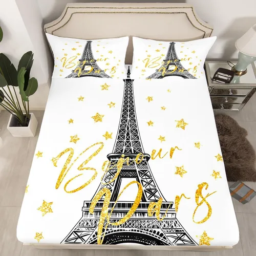 Vista 45 de Ropa de cama de 2 piezas, estilo rústico de granja, juego de ropa de cama para adolescentes y adultos, sábanas bajeras, ropa de cama ajustable