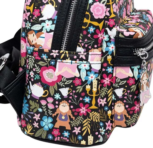 Vista 3 de Loungefly Disney Beauty and the Beast Belle - Mochila floral, Varios