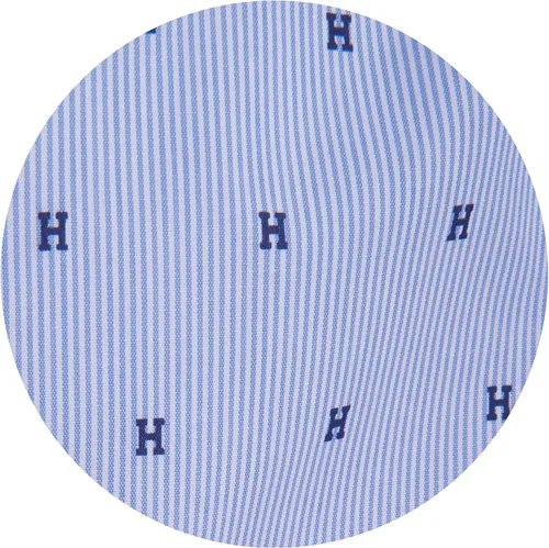 Vista 3 de Tommy Hilfiger Camisa de vestir de manga larga para niño con lazo recto, cuello abotonado y mangas con puños