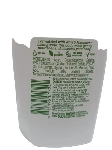 Vista 3 de Arm & Hammer Essentials Baby Body Wash & Shampoo (sin fragancia)