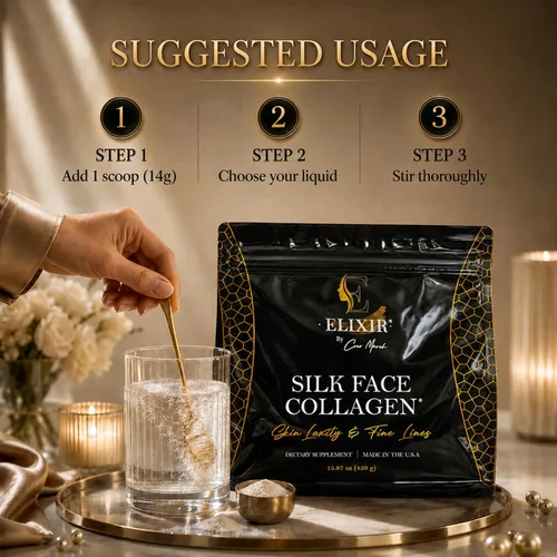 Vista 6 de Colágeno facial de seda, péptidos de colágeno en polvo para mujeres, cara y cuello, 0.49 oz de proteína, colágeno de peso molecular ultra bajo