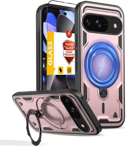 Vista 134 de Funda magnética para Google Pixel 9A compatible con cargador inalámbrico MagSafe, para Pixel 9A, funda de teléfono integrada de 360 °, con 2