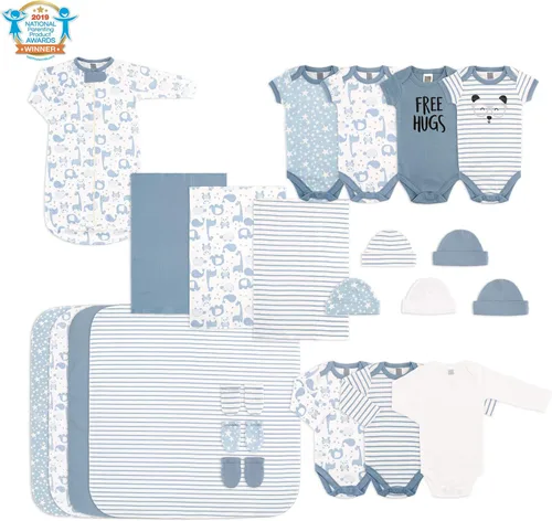 Vista 2 de The Peanutshell Set de regalo de canastilla para recién nacidos para niños o niñas