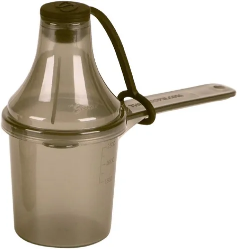 Vista 23 de 15 cc 1 cucharada 1/2 fl oz. 14.8 mL Cuchara de plástico de mango corto con embudo adjunto, cucharas medidoras para polvos, café, comida