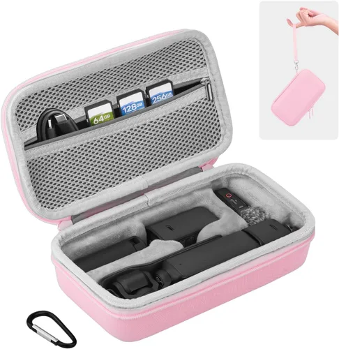 Vista 7 de BRDRC Osmo Pocket 3 - Funda de transporte portátil, bolsa de almacenamiento rígida protectora para DJI Osmo Pocket 3 Creator Combo Accesorios