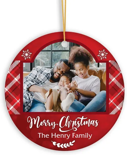 Vista 12 de Adorno de bebé de primera Navidad con foto personalizada, adorno de árbol de Navidad con foto personalizada, adorno de recuerdo de bebé, regalo