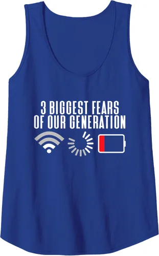 Vista 7 de Camiseta sin mangas con los 3 mayores miedos de nuestra generación, Negro, S