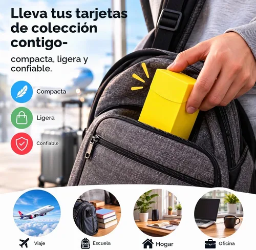 Vista 6 de Leyndo Paquete de 12 cajas de cartas TCG, caja de almacenamiento de tarjetas intercambiables, gran capacidad con divisores, se adapta a más de 80