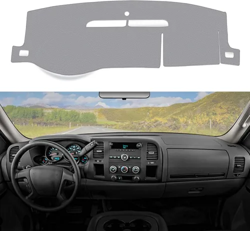 Vista 10 de Tapete para cubierta de salpicadero compatible con Chevy Silverado GMC Sierra 99-06, Chevy Suburban Tahoe GMC Yukon/XL 00-06, Chevy Avalanche 01-06