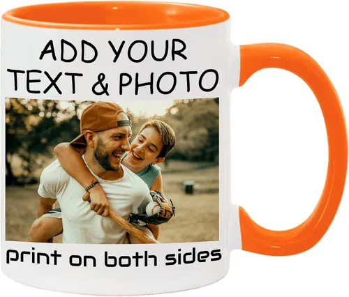 Vista 14 de Taza de café personalizada, crea un regalo único con tus fotos, texto y nombres, perfecta para mamá, papá, amigos y ocasiones especiales, 11 onzas