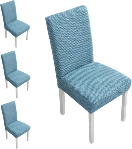 Vista 11 de Fundas elásticas para sillas de comedor, fundas de asiento para sillas de comedor, juego de 4/6 fundas para sillas de cocina para el hogar, hotel