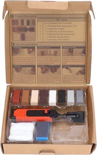 Vista 7 de Kit de reparación de porcelana para azulejos, kit de reacabado de bañera y azulejos con bolígrafo de calefacción eléctrica y cera de 8 bloques