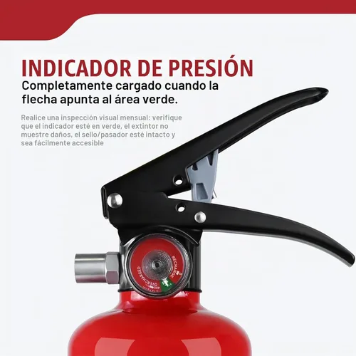 Vista 7 de 1 paquete de extintores de incendios ABC Dry Chemical 1-A:10-B:C de 2.5 lb Comes With Mount Bracket, Quick Release Pull Handle,UL Listed, For Home