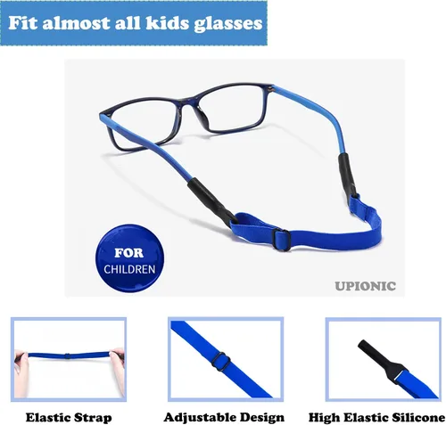 Vista 3 de Correa ajustable para lentes para niños, 5 correas sin cola, correa de soporte para lentes para niños y niñas