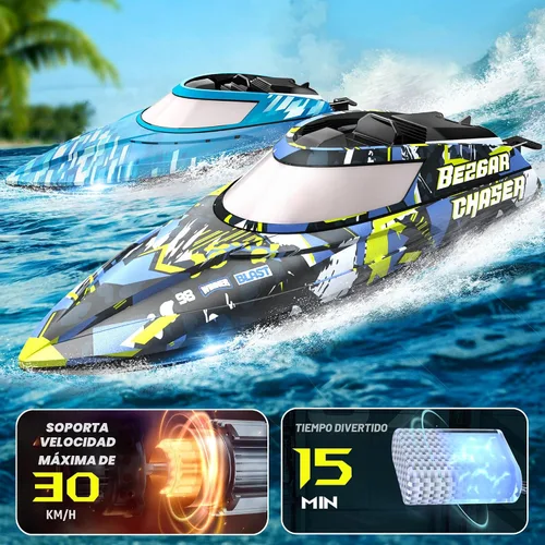Vista 2 de BEZGAR TX2P1 - 2 paquetes de 12 pulgadas de velocidad rápida de 30 KPH con una maleta portátil para lagos y piscinas y agua salada, juguetes