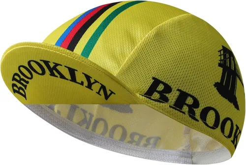 Vista 14 de Brooklyn - Gorra de ciclismo retro para usar debajo del casco, forro de casco de ciclismo, transpirable y absorción de sudor