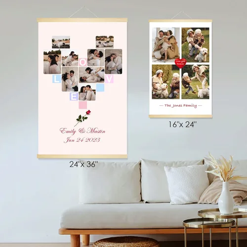 Vista 6 de Lienzo impreso personalizado, póster personalizado con tus fotos, carteles personalizados con marcos magnéticos
