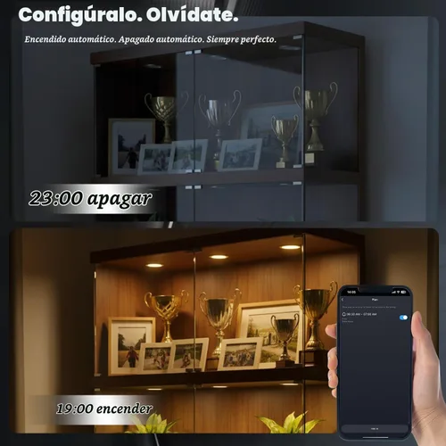 Vista 8 de Cefrank - Luces LED inteligentes de disco, paquete de 6, iluminación WiFi