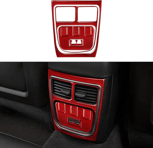 Vista 13 de Para 2011 2012 2013 2014 Dodge Charger Accesorios Consola central Aire Acondicionado Interruptor de Volumen Panel de Fibra de Carbono Pegatina