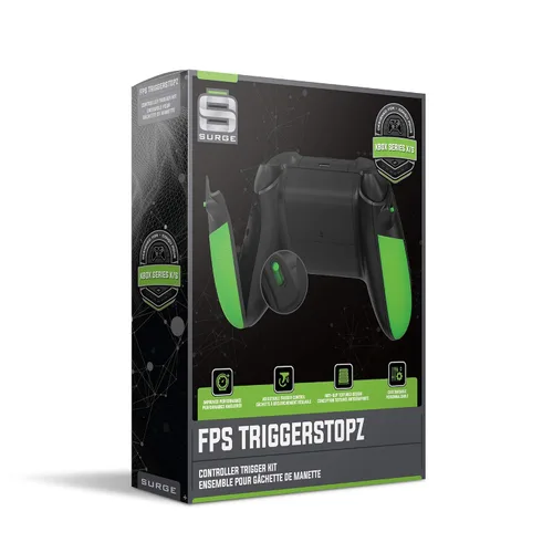 Vista 4 de Surge FPS TriggerStop Kit (3pcs) Xbox Controller Grip w Adjustable Trigger Stops for Xbox Series X S Controller, Anti-Slip, Customizable