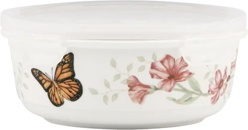 Vista 6 de Lenox Mariposa Prado - Recipiente redondo para servir y almacenar, pequeño