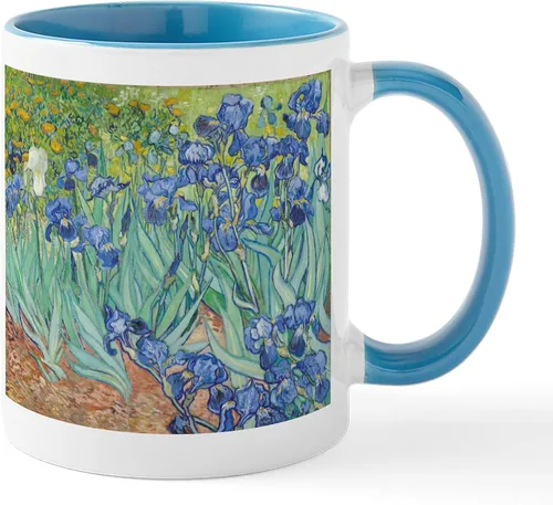 Vista 56 de CafePress Irises By Vincent Van Gogh Taza de café de cerámica de 11 oz (11.0 fl oz)