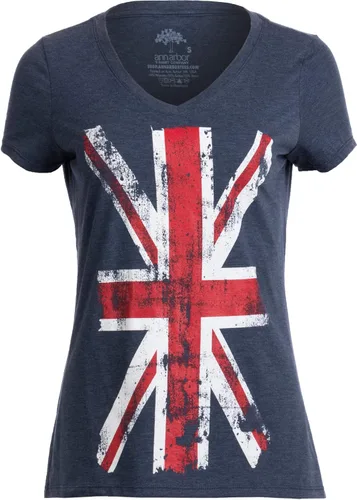 Vista 4 de Bandera de la Unión Jack Reino Unido Reino Unido Gran Bretaña mujeres británicas camiseta camiseta camiseta