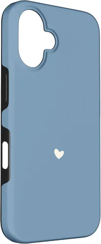 Vista 3 de Misty Blue - Hand Drawn Heart Chic Boho Aesthetic Case for iPhone 16
