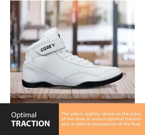 Vista 6 de CORE Zapatos de lucha Zapatos de lucha de alta tracción para hombres, mujeres, jóvenes y niños Zapatos duraderos para lucha libre, boxeo