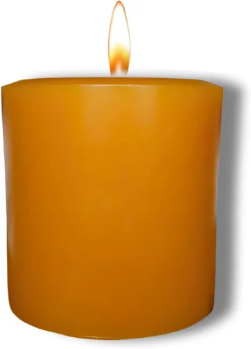 Vista 4 de Candlestock Vela de pilar redonda sin goteo de cera de abeja natural hecha a mano, 3 x 6 pulgadas