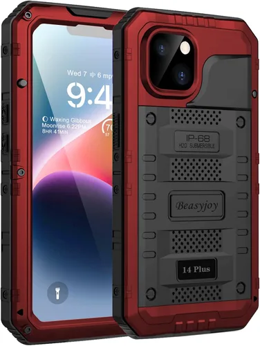 Vista 12 de Beasyjoy Funda impermeable de metal para iPhone 11, resistente, a prueba de golpes, a prueba de polvo, protección resistente, pantalla incorporada