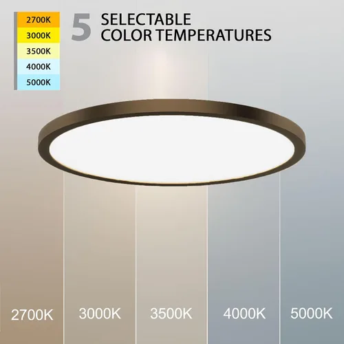 Vista 2 de WAC Lighting Montaje empotrado LED redondo de 24 pulgadas con 5-CCT seleccionable 2700-3000-3500-4000-5000K en bronce