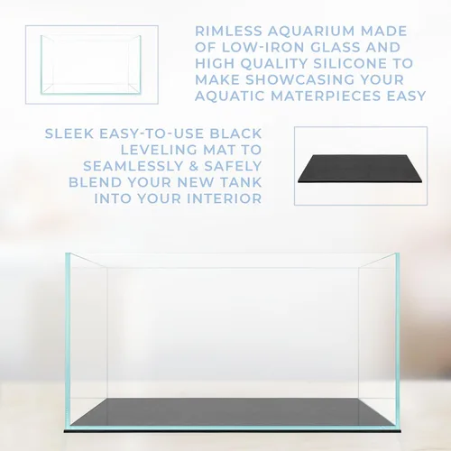 Vista 3 de Aqua Worx Kit de inicio de nano acuario - Kit de tanque de peces de acuario pequeño - Kits de inicio de acuario con tanque de 3.17 galones