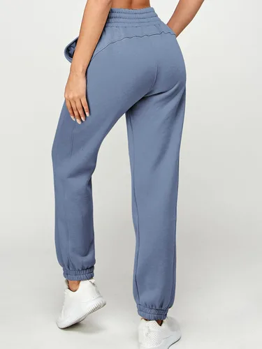 Vista 57 de IUUI Pantalones deportivos de cintura alta para mujer, con bolsillos, de algodón, holgados, atléticos