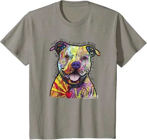 Vista 30 de Beware Of Pit Bulls, Dean Russo Pitbull Original - Camiseta para amantes de los perros, Negro