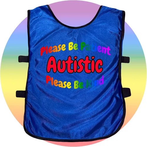 Vista 8 de Chaleco de compasión para autismo - Ropa para personas autistas - Please Be Kind Please Be Patient - Chaleco Spectrum