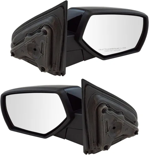 Vista 179 de TRQ Conjunto de 2 piezas de espejo lateral para conductor y pasajero, ajuste eléctrico, sin calefacción, sin memoria, color negro, compatible