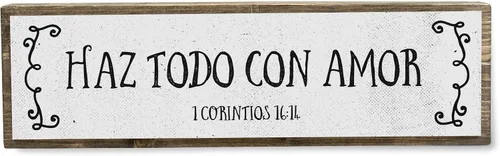 Vista 18 de Estad Quietos Y Conoced Que Yo Soy Dios – Versículo de la Biblia en Español – mensajes cristianos para decorar - Letrero de metal y madera